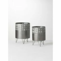 Budget ⭐ Sullivans Metal Pot Planter - Set Of 2 🔔