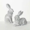 Brand new 😀 Sullivans Whitewashed Resting Decorative Bunny Sculpture - Set Of 2 👍 -Sullivans Sales unnamed file 1006