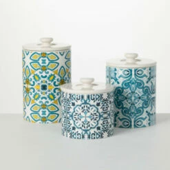 Best reviews of 🤩 Sullivans Portuguese Print Canister - Set Of 3 ⭐