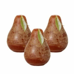 Deals 😉 Sullivans Carmel Timber Pear Candles - Set Of 3 ⌛