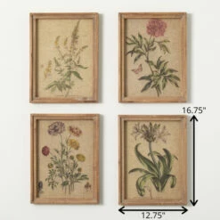 Cheap 🛒 Sullivans 16.75 In. Retro Wildflower Art Print - Set Of 4; Brown 🌟 -Sullivans Sales unnamed file 1040