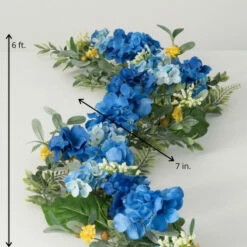 Wholesale 💯 Sullivans Artificial 72" Blue Hydrangea Mixed Garland 😉 -Sullivans Sales unnamed file 1043