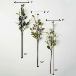 Brand new ✔️ Sullivans Artificial Neutral Hue Berry Branch Stem - Set Of 3 🎉 -Sullivans Sales unnamed file 1101