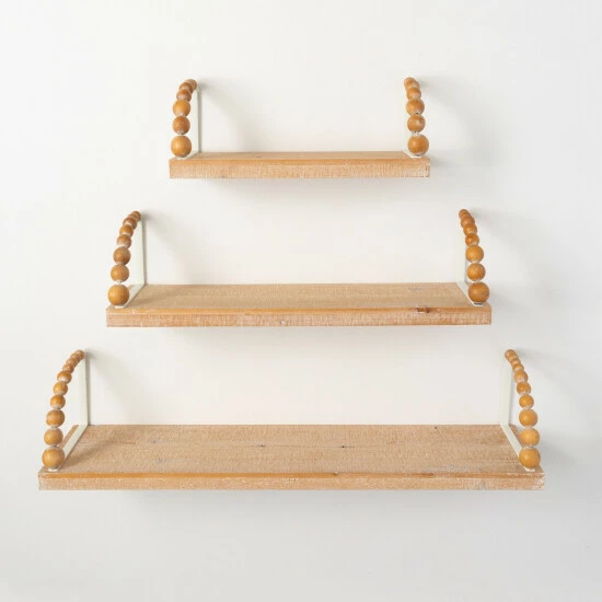 Best Sale 🥰 Sullivans Wood Wall Ledge With Beaded Side - Set Of 3 🌟 3 Best Sale 🥰 Sullivans Wood Wall Ledge With Beaded Side - Set Of 3 🌟