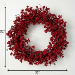 Outlet 😍 Sullivans 32" Artificial Red Berry Wreath 🥰 -Sullivans Sales unnamed file 1172