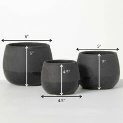 Best Sale 🔥 Sullivans Speckled Black Two-Toned Ceramic Planters - Set Of 3 ⭐ -Sullivans Sales unnamed file 1186