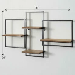 New 👍 Sullivans Quadrate Open Wood Wall Shelf 🛒 -Sullivans Sales unnamed file 1215