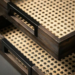 Wholesale 🛒 Sullivans Serving Tray With Cane Webbing - Set Of 2 ⌛ -Sullivans Sales unnamed file 1243