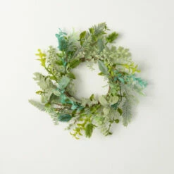 Buy 😉 Sullivans Artificial Mixed Botanical Wreath; Green 🔔 -Sullivans Sales unnamed file 1261