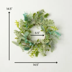 Buy 😉 Sullivans Artificial Mixed Botanical Wreath; Green 🔔 -Sullivans Sales unnamed file 1262