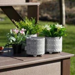 Deals 😉 Sullivans Gray Geometric Print Ceramic Planter - Set Of 3 🤩 -Sullivans Sales unnamed file 128