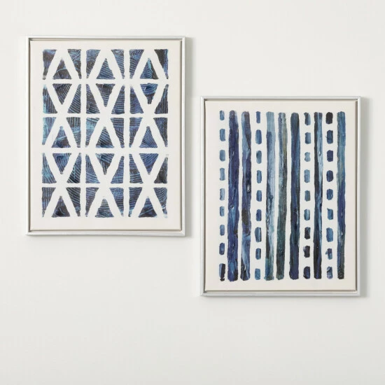 Discount 🎉 Sullivans 19.75 In. Framed Abstract Wall Decor - Set Of 2; Blue ❤️ 3 Discount 🎉 Sullivans 19.75 In. Framed Abstract Wall Decor - Set Of 2; Blue ❤️