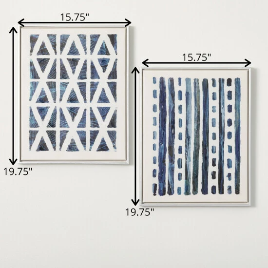 Discount 🎉 Sullivans 19.75 In. Framed Abstract Wall Decor - Set Of 2; Blue ❤️ 6 Discount 🎉 Sullivans 19.75 In. Framed Abstract Wall Decor - Set Of 2; Blue ❤️ - Image 4
