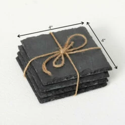 Buy 🌟 Sullivans Slate Live-Edge Candle Coaster - Set Of 4 🥰 -Sullivans Sales unnamed file 1293