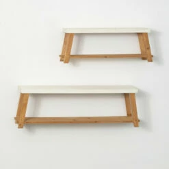 Budget ❤️ Sullivans Bench-Seat-Shaped Wall Shelf - Set Of 2 😉