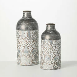 Best reviews of 😉 Sullivans Metal Baroque Printed Metal Vase - Set Of 2 ❤️