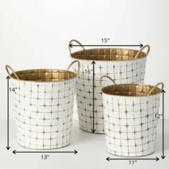 Cheap 🧨 Sullivans Gold Starburst Etched Buckets - Set Of 3 ✨ -Sullivans Sales unnamed file 1414