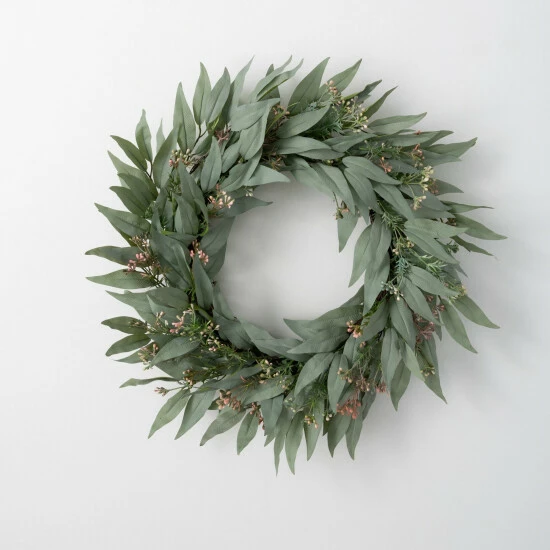 New ๐ Sullivans Artificial 25" Blade Eucalyptus Wreath ๐ 3 New ๐ Sullivans Artificial 25" Blade Eucalyptus Wreath ๐