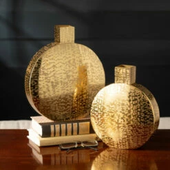 Brand new 😀 Sullivans Gunmetal Gold Arch Vase - Set Of 2 ❤️ -Sullivans Sales unnamed file 15