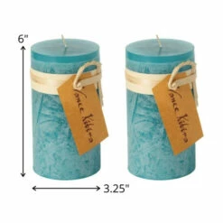 Promo 👍 Sullivans Sea Glass Timber Pillar Candles - Set Of 2 😍 -Sullivans Sales unnamed file 1525