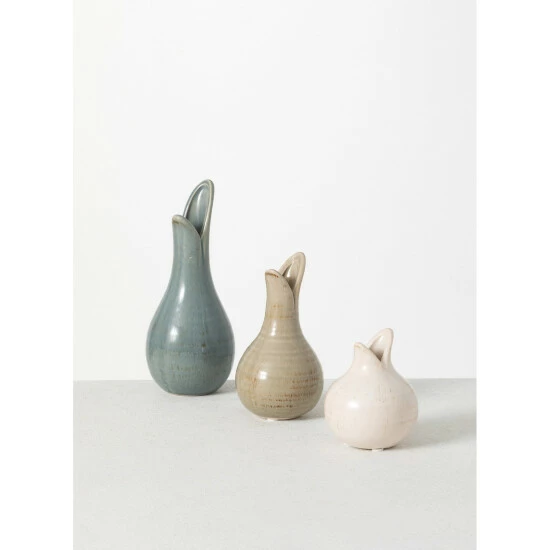 Flash Sale ✔️ Sullivans Ceramic Glazed Bulb Vase - Set Of 3 💯 3 Flash Sale ✔️ Sullivans Ceramic Glazed Bulb Vase - Set Of 3 💯
