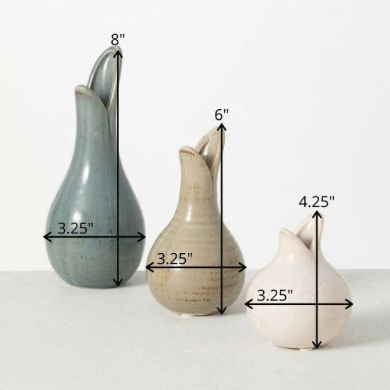 Flash Sale ✔️ Sullivans Ceramic Glazed Bulb Vase - Set Of 3 💯 7 Flash Sale ✔️ Sullivans Ceramic Glazed Bulb Vase - Set Of 3 💯 - Image 5