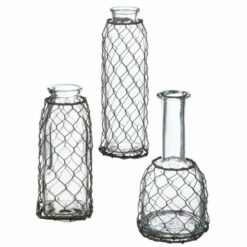 Cheap 💯 Sullivans Glass With Mesh Bottles - Set Of 3 🌟