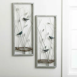 Promo 😀 Sullivans Sculpted Wire Bird Art Panels - Set Of 2 😍 -Sullivans Sales unnamed file 160