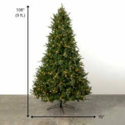 Buy ⭐ Sullivans 9' Artificial Lighted Pine 🔔 Christmas Tree - 70"L X 70"W X 108"H ✨ -Sullivans Sales unnamed file 1600