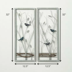 Promo 😀 Sullivans Sculpted Wire Bird Art Panels - Set Of 2 😍 -Sullivans Sales unnamed file 161