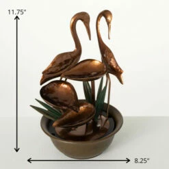 Budget 😍 Sullivans 11.75 In Copper Crane Water Fountain; Copper ✔️ -Sullivans Sales unnamed file 1653