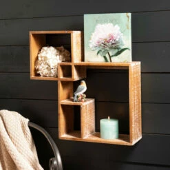 Hot Sale 🧨 Sullivans Intersecting Wooden Wall Shelf 🎁 -Sullivans Sales unnamed file 1753