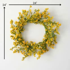 Coupon 🎁 Sullivans Artificial Yellow Wildflower Wreath 🌟 -Sullivans Sales unnamed file 179