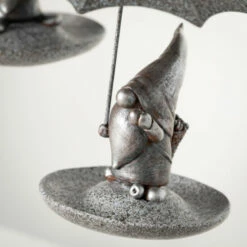 Flash Sale 🛒 Sullivans 6.25" Rainy Day Gnome Bird Feeders - Set Of 2; Silver ✨ -Sullivans Sales unnamed file 1796