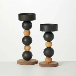 Best Pirce 😍 Sullivans Stacked Sphere Pillar Candle Holders - Set Of 2 👏