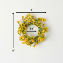 Coupon 🎁 Sullivans Artificial Yellow Wildflower Wreath 🌟 -Sullivans Sales unnamed file 183