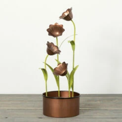 Coupon โ๏ธ Sullivans 30 In Copper Cala Lily Fountain; Copper โ