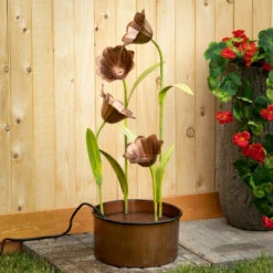 Coupon ✔️ Sullivans 30 In Copper Cala Lily Fountain; Copper ⌛ -Sullivans Sales unnamed file 1832