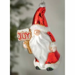 New 🌟 Sullivans Gnome Santa Glass Ornament 😉 -Sullivans Sales unnamed file 1846