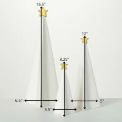 Cheap 🔔 Sullivans Porcelain Cone Tree - Set Of 3 - 6.5"x6.5"x16.5"; 5"x5"x12"; 3.5"x3.5"x8.25" 🎉 -Sullivans Sales unnamed file 1853