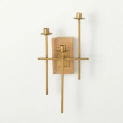 Cheap π Sullivans 15.75 In Taper Candle Wall Torchiere; Gold - 8"L X 3.25"W X 15.75"H β