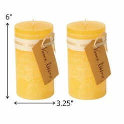 Coupon ✔️ Sullivans Pale Yellow Pillar Candles - Set Of 2 🥰 -Sullivans Sales unnamed file 1994