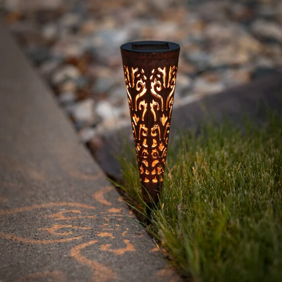 Discount 🔥 Sullivans 13" Patterned Stake Solar Light; Copper ✔️ 5 Discount 🔥 Sullivans 13" Patterned Stake Solar Light; Copper ✔️ - Image 3