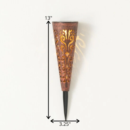 Discount 🔥 Sullivans 13" Patterned Stake Solar Light; Copper ✔️ 6 Discount 🔥 Sullivans 13" Patterned Stake Solar Light; Copper ✔️ - Image 4