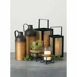 Best Pirce 🔥 Sullivans Pillar Candle Holder - Set Of 2 - 7 X7" X9.5"; 5.5" X5.5" X7.25" ✔️ -Sullivans Sales unnamed file 2040