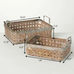 Best reviews of ❤️ Sullivans Handled Woven Reed Basket - Set Of 2 👏 -Sullivans Sales unnamed file 2130