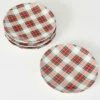 Best Sale 🎉 Sullivans Red Plaid Plate - Set Of 4 ✨ -Sullivans Sales unnamed file 2137