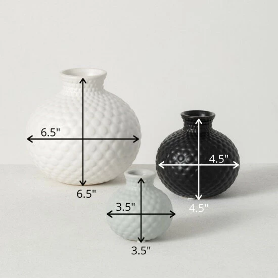 Best Sale 👏 Sullivans Ceramic Multicolor Low Ball Vase - Set Of 3 White Grey Black ✔️ 7 Best Sale 👏 Sullivans Ceramic Multicolor Low Ball Vase - Set Of 3 White Grey Black ✔️ - Image 5