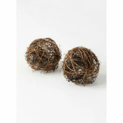 New 🌟 Sullivans Vine Ball - Set Of 2 - Brown 👏