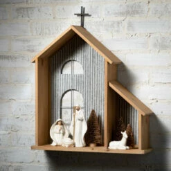 Cheap 🌟 Sullivans Single Nativity Creche Shelf - 19"L X 6.5"W X 23.5"H 🛒 -Sullivans Sales unnamed file 2168